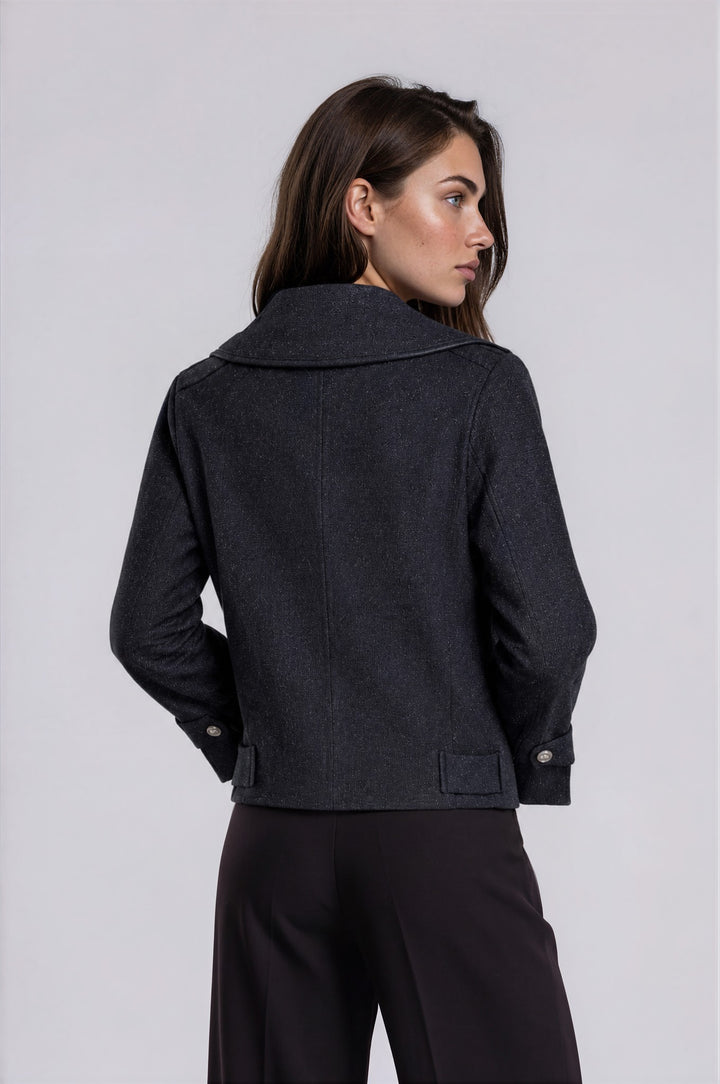 Antrasit tüvit ceket, arkadan görünüm – Andre Garen